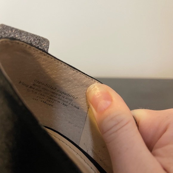 Enzo Angiolini black and satin silver sparkly bow shoes - Picture 4 of 4